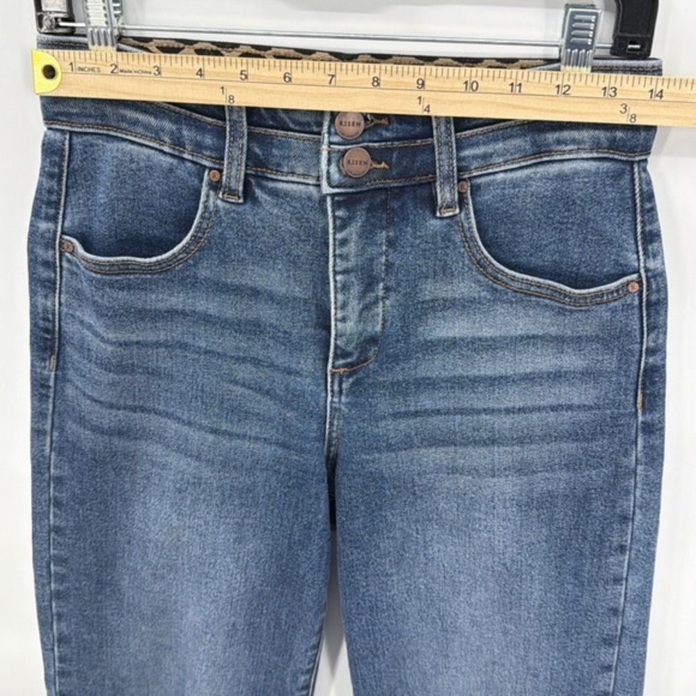 Freckled Poppy x Risen Jeans Bows Wide Leg Size 3 28x32 High Rise Tummy Control - Picture 10 of 16